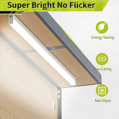 A3 Steel Workbench with Power Outlets and Light