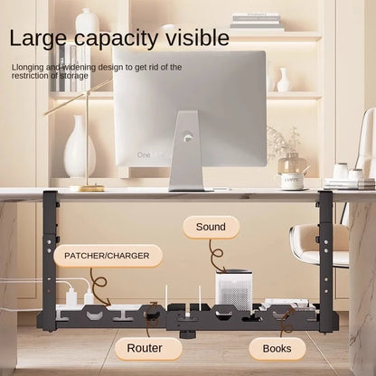 Telescopic Under Table Storage Rack Organizer