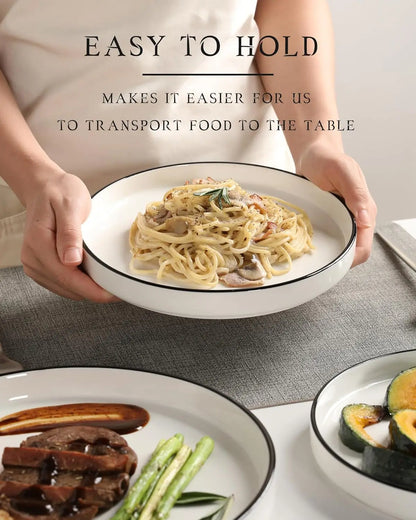 12 Pieces Ceramic Plates and Bowls Set