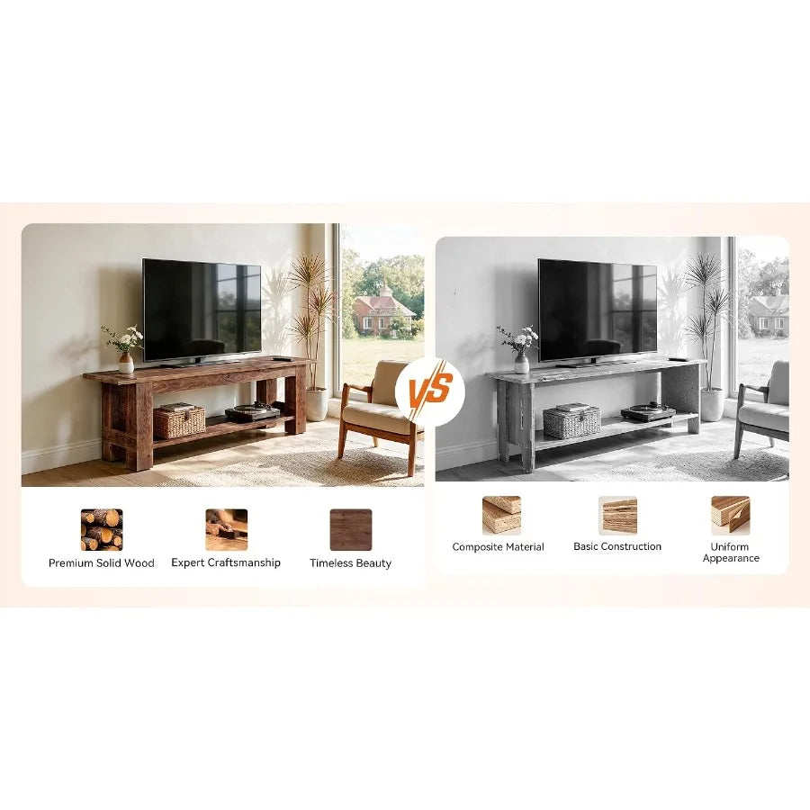 Solid Wood TV Stand for TVs up to 75''