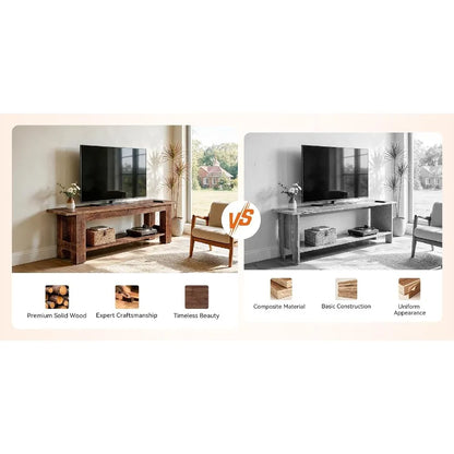 Solid Wood TV Stand for TVs up to 75''