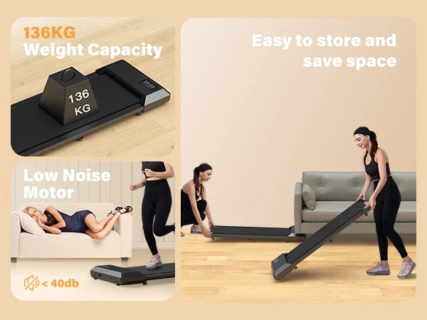 2.5HP Treadmills 2in1 Walking Running Fitness Exercise Machine