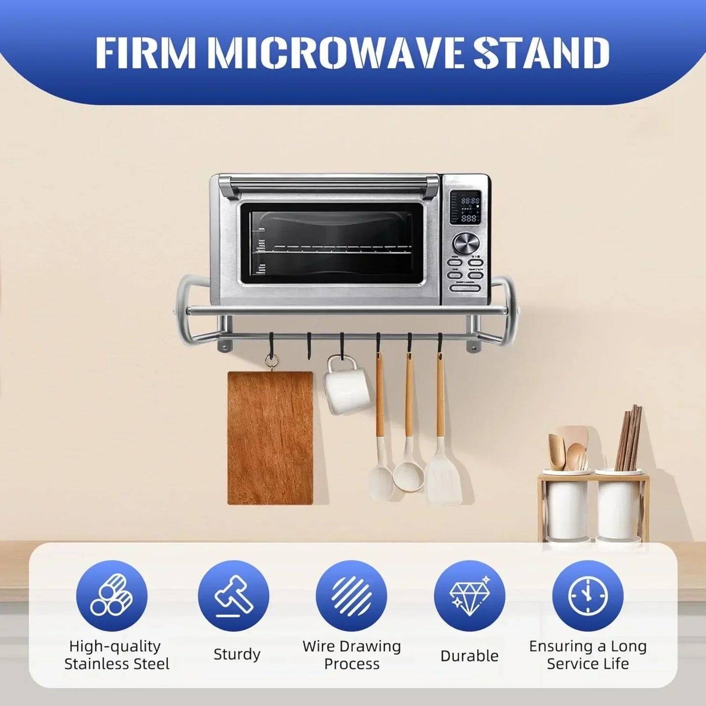 Stainless-Steel Heavy-Duty Kitchen Organizer Rack