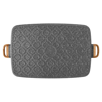 Cast Aluminum Double Griddle with Charcoal Grey Speckled