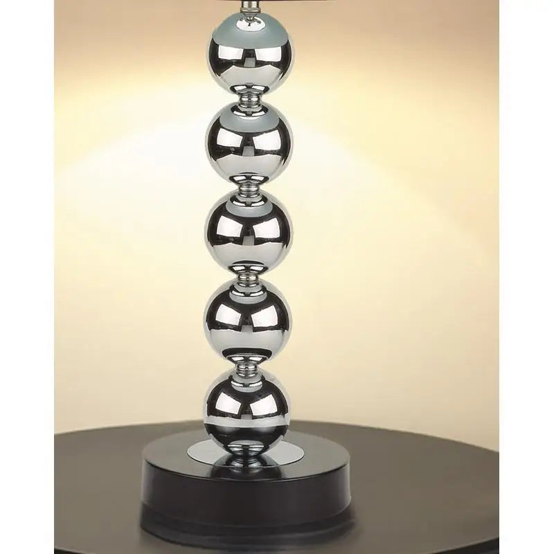 Modern Sleek Table Lamp with Reflective Spheres