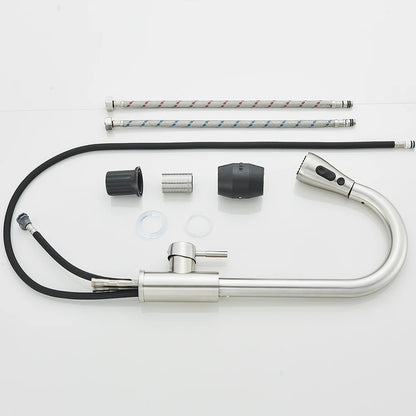 Kitchen Faucet Brushed Nickel Pull-out Sprayer