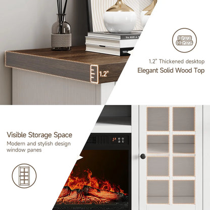 59-Inch TV Stand with 23-Inch Electric Fireplace