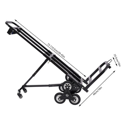 460lbs Black Stair Climbing Cart, 29-45in Height