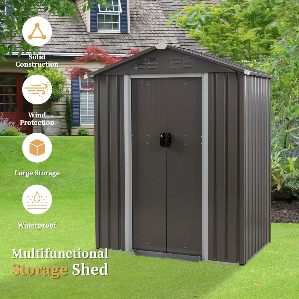 5 x 3 x 6 FT Outdoor Storage Shed, with Side Window