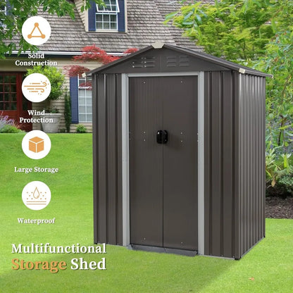 5 x 3 x 6 FT Outdoor Storage Shed, with Side Window