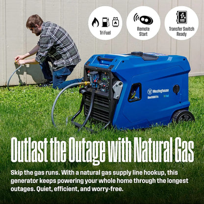 11000 Peak Watt Tri-Fuel Portable Inverter Generator