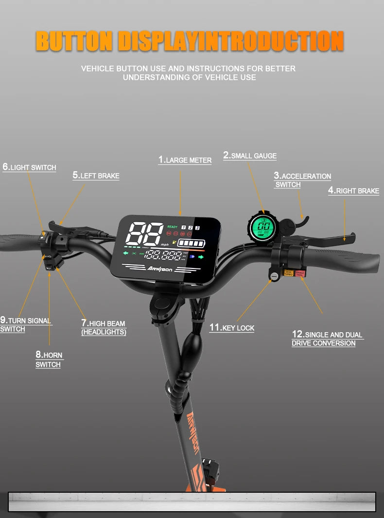 5600W Adult Electric Scooter Dual Motor Top Speed 46MPH