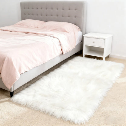 10x12 Fluffy Black Sheepskin Area Rug