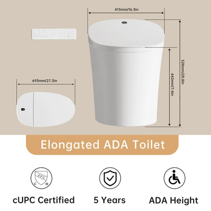 Smart Toilet with Bidet, with Built-in Tank