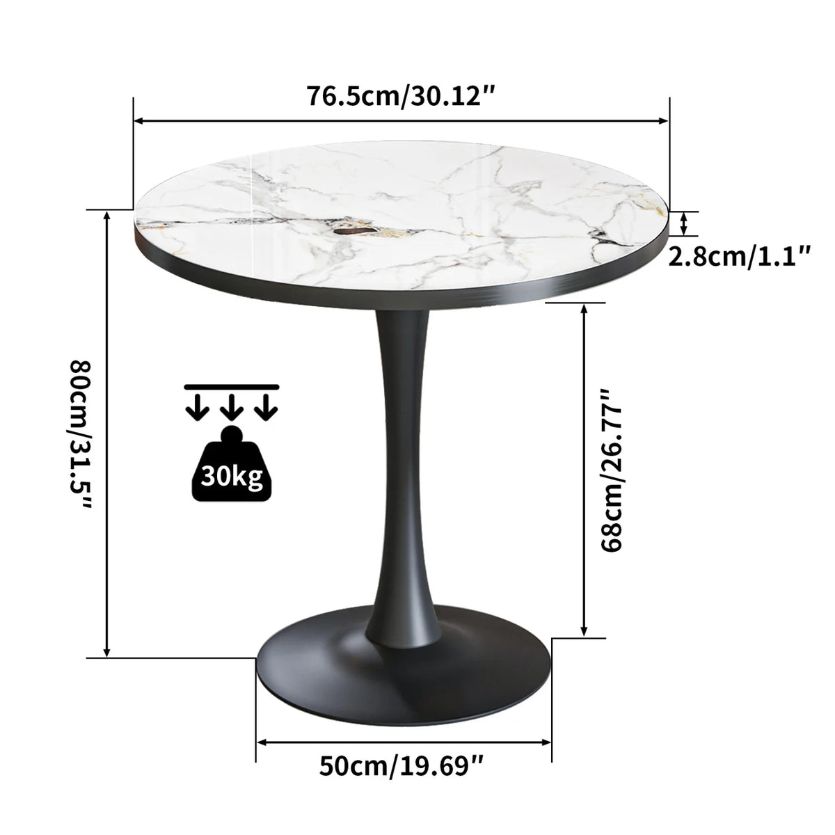 Leisure Round Coffee Table for 2-3 People