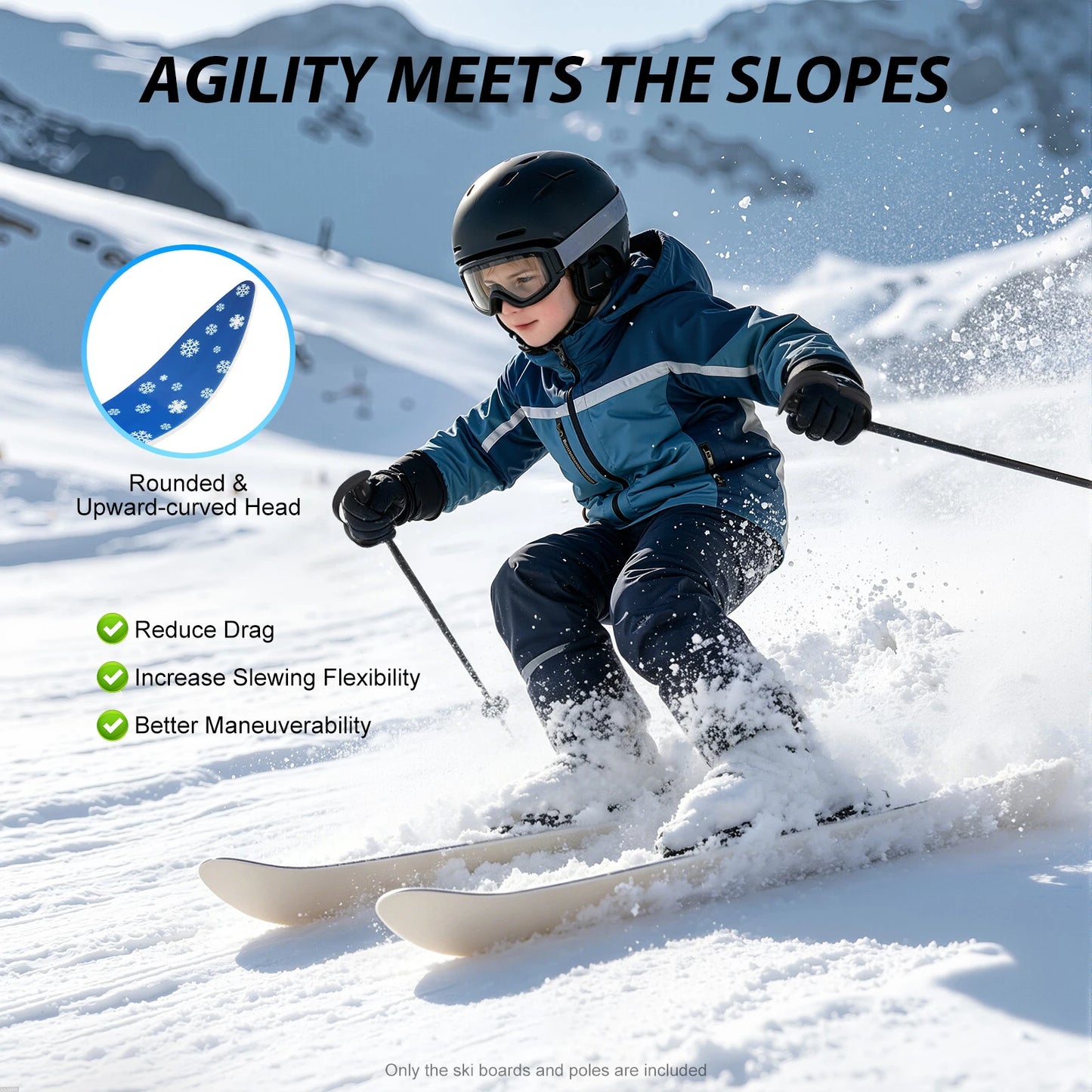 Kids Ski Board Set for Ages 2-8
