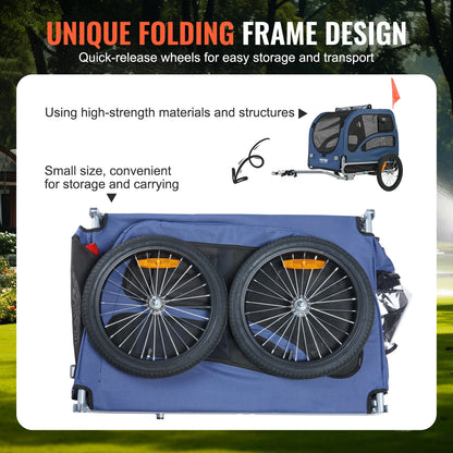 100lbs Pet Cart Bicycle Carrier Trailer