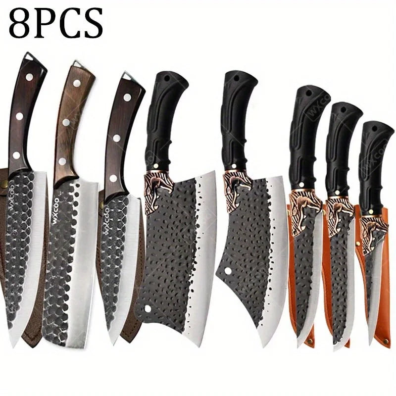 8PCS Stainless steel Professional Kitchen Chef Knife Set