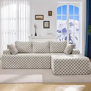 Modular Sectional Sofa Couches L-Shape Couch 3 Seat Modular Sofa Memory Foam Sectional Couches for Living Room, Cloud Couch with