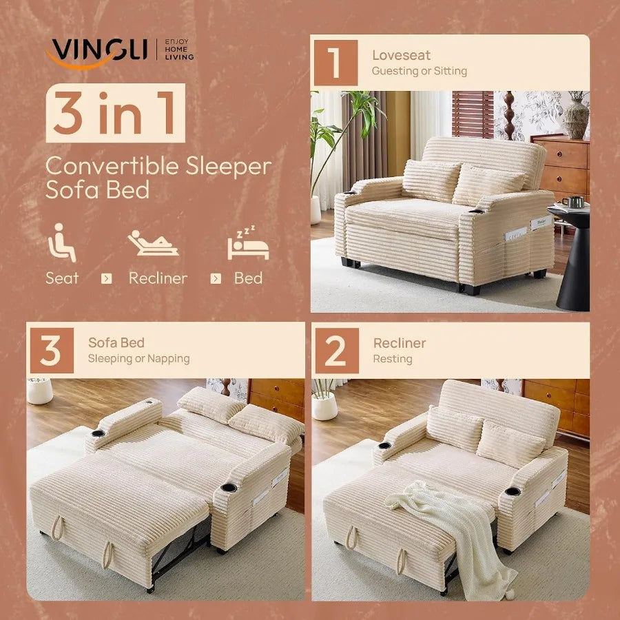Convertible Design Loveseat Sleeper Sofa