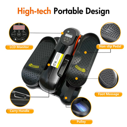 Under-Desk Elliptical Machine Leg Exerciser for Seniors