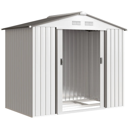 7' x 4' Outdoor Steel Tool Garden Shed Organizer