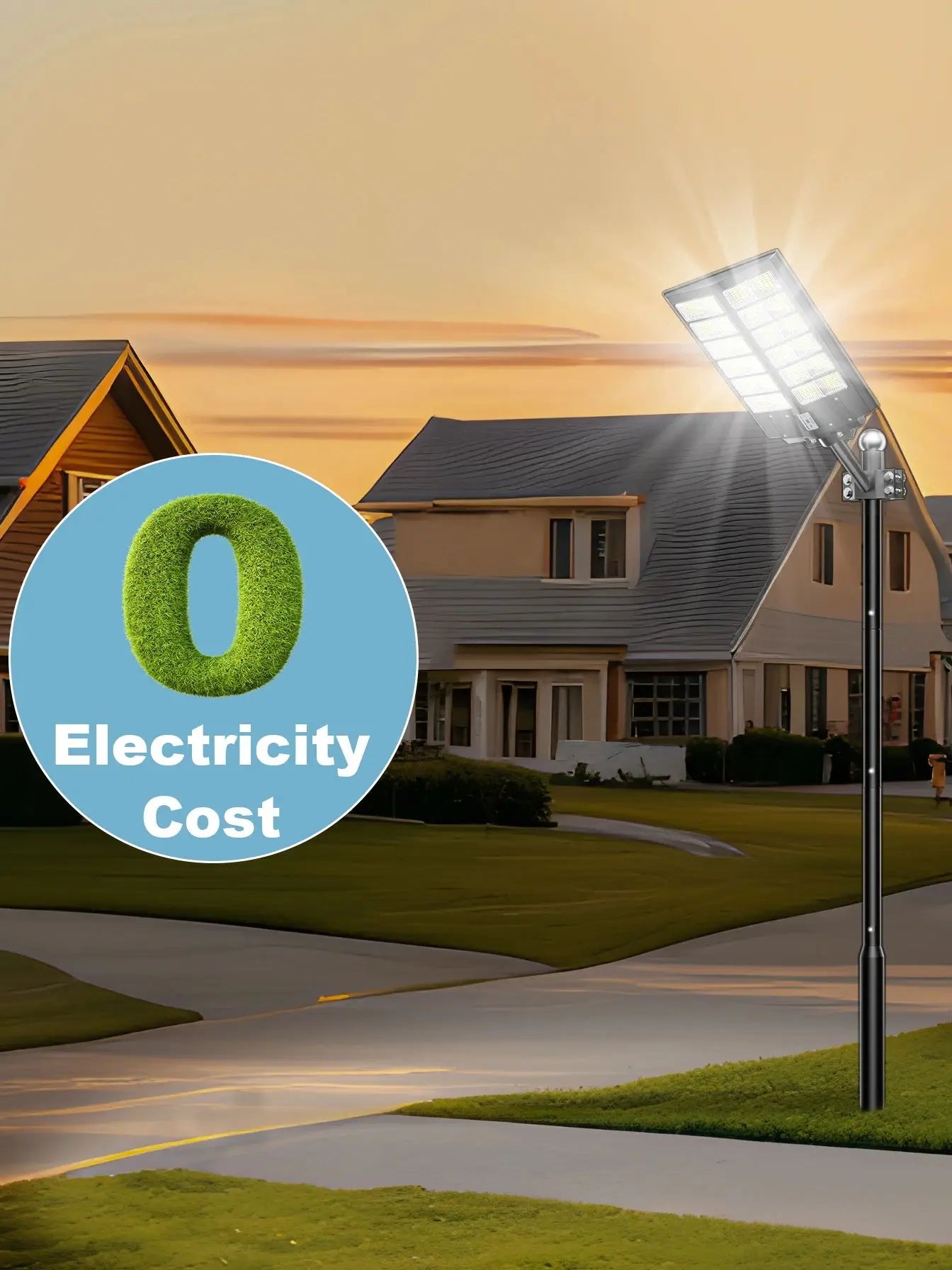 6000-watt solar streetlights with motion sensors