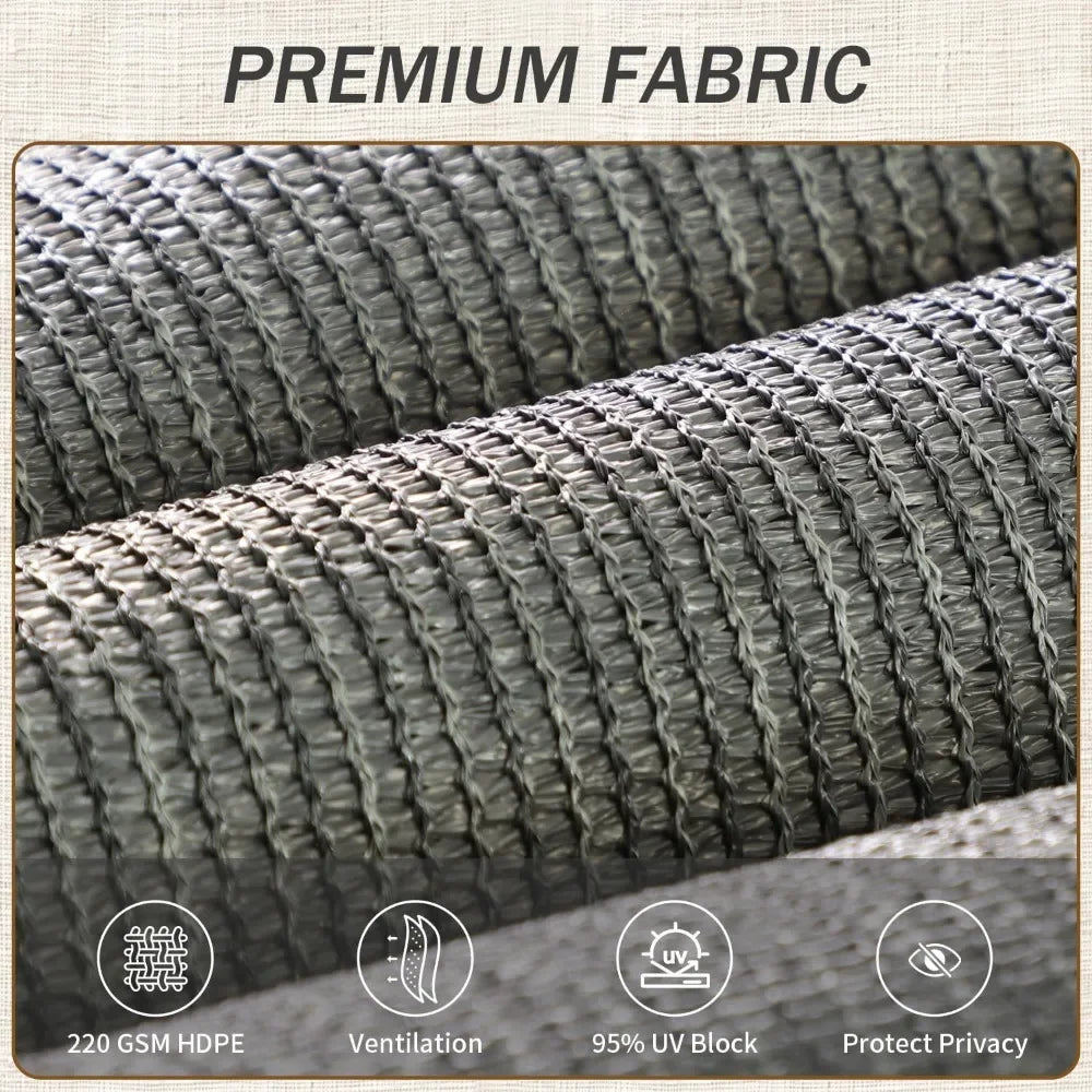 7' W X 8' L Exterior Outdoor Roller Shade with 95% UV Blocker