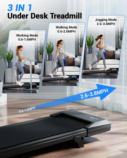 Foldable 6% Slope Under Desk Treadmills