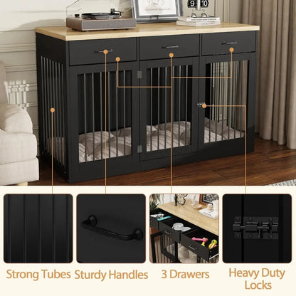 55.3" Indoor Heavy Duty Dog Kennel