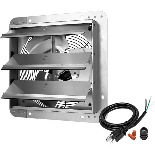 12 Inch Aluminum Shutter Exhaust Fan with Power Cord