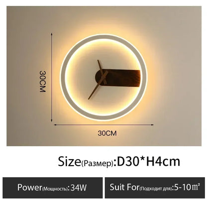 Wall Lamp with Clock Dining Room Decor