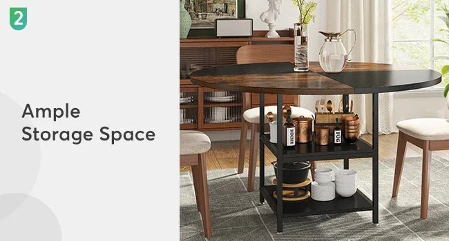 47-inch Round Dining Table for 4