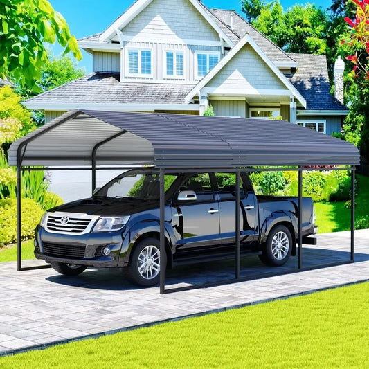 10 x 15 FT Heavy Duty Carports with Galvanized Steel Roof