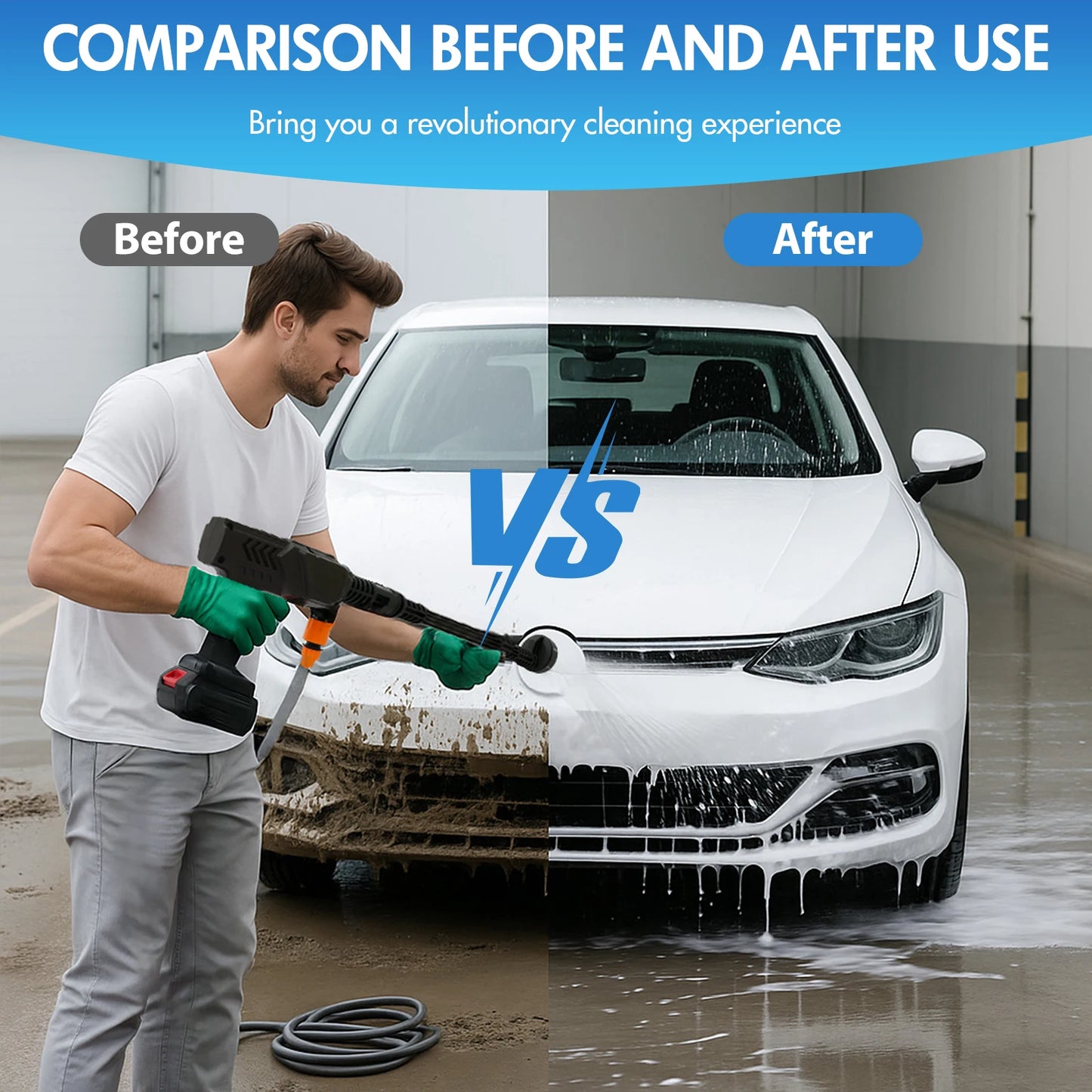 6-in-1Cordless Pressure Washer Gun 3200rpm