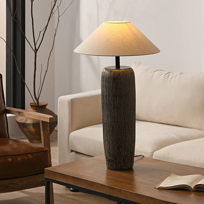 Ceramic Lamp Wabi Sabi Style Vintage Japanese Floor Lamp