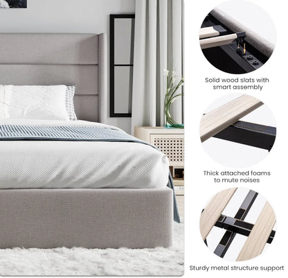 King Size Lift Up Storage Bed Frame/Hydraulic Storage