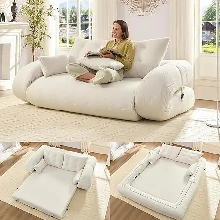 78.7" King, 3-in-1 Multi-Functional Sleeper Futon Sofa