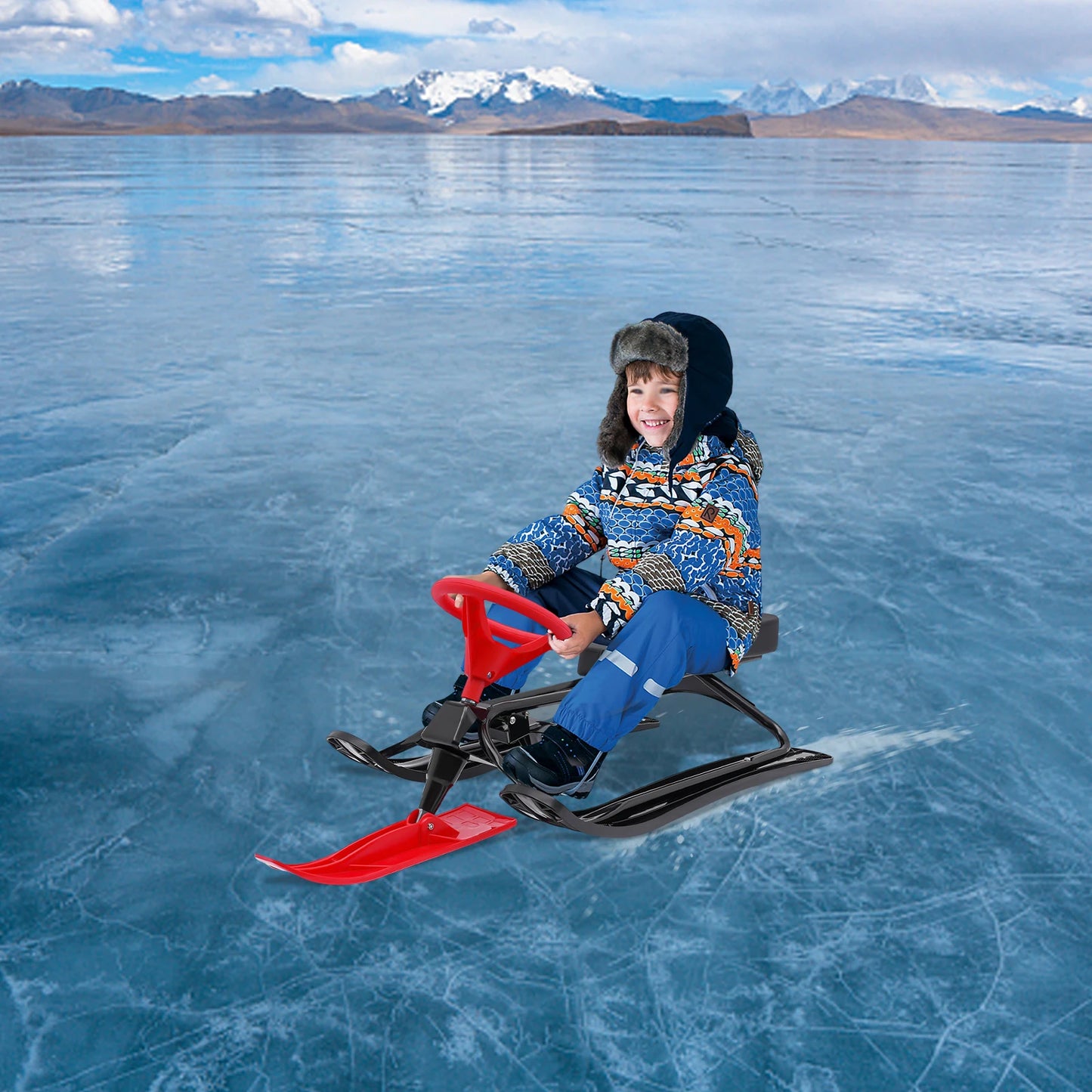 114*50*38cm Snow Racer Sled Slider Board