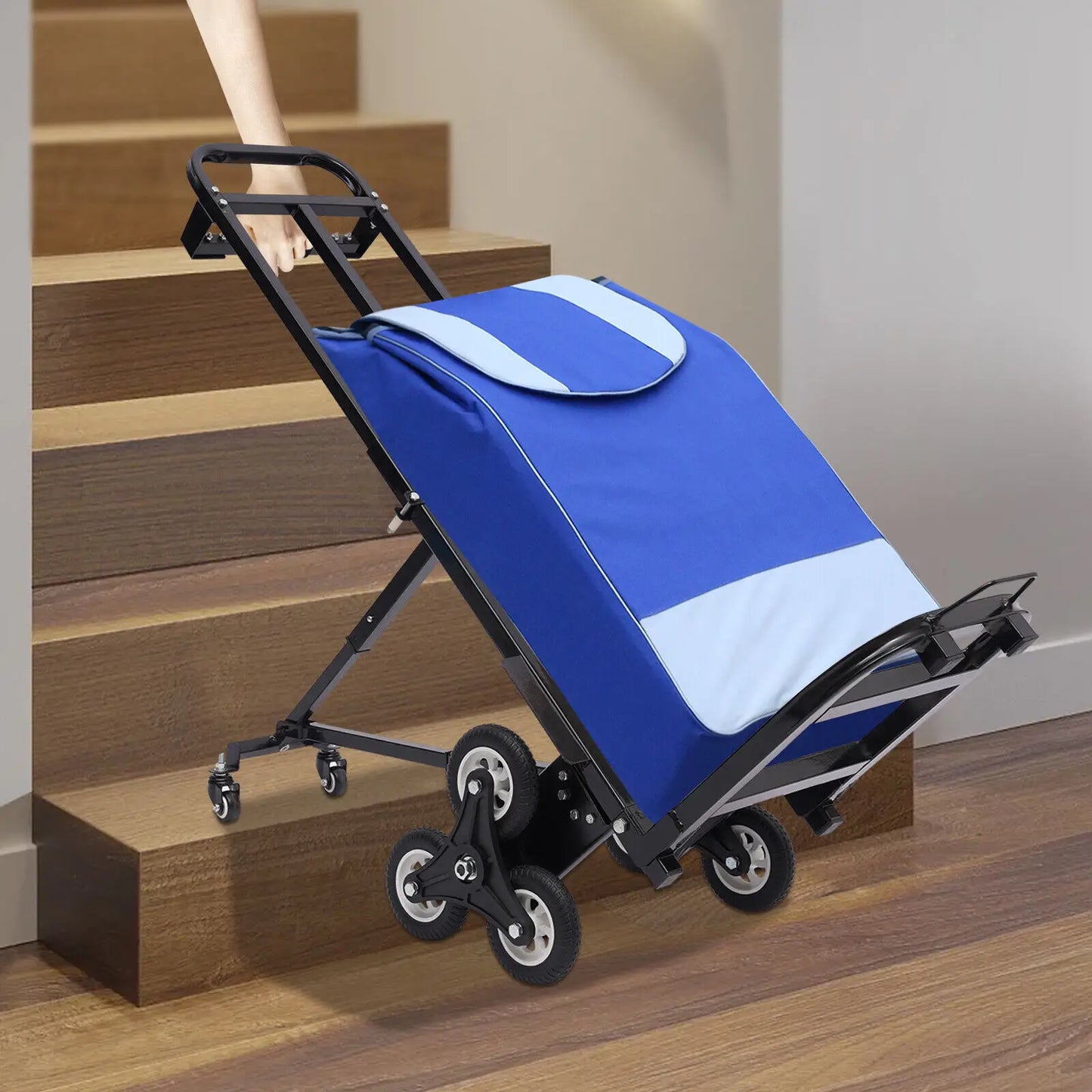 460lbs Black Stair Climbing Cart, 29-45in Height