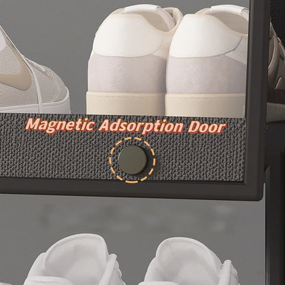 Multi-layer Shoe Cabinet Organizer with Clear Lid