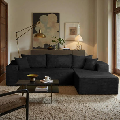 103" L Shaped Sectional Boneless Couch