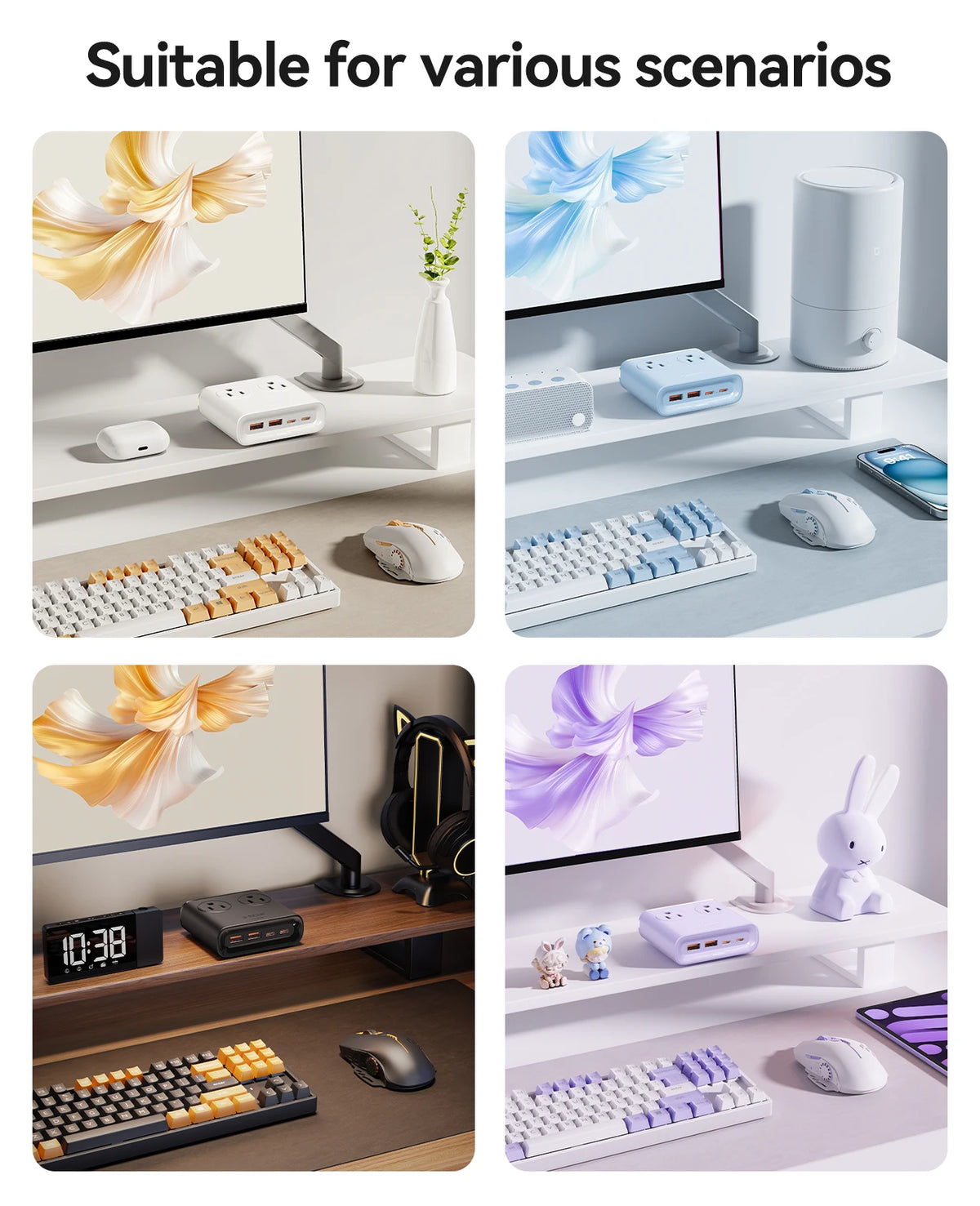 Power Strip 8-in-1 Desktop Charging Station
