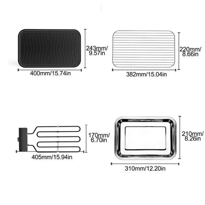 Electric Portable Smokeless Barbecue Grill Pan