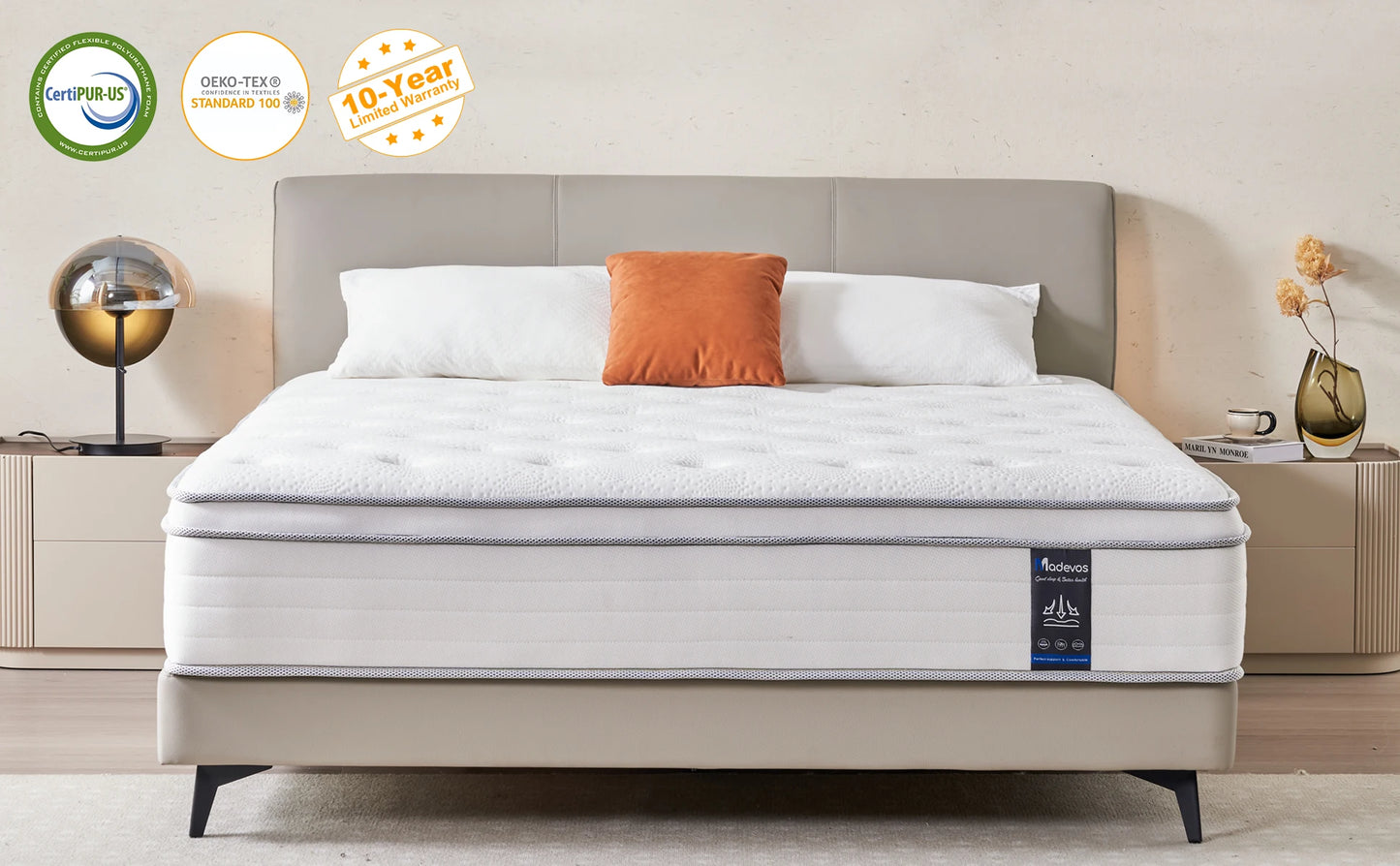 12\14\10 Inch Hybrid Mattress with Pocket Spring