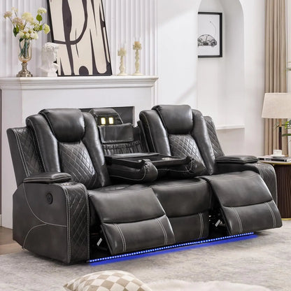 Power Reclining Sofa w/ Wireless Charger and Reading Light