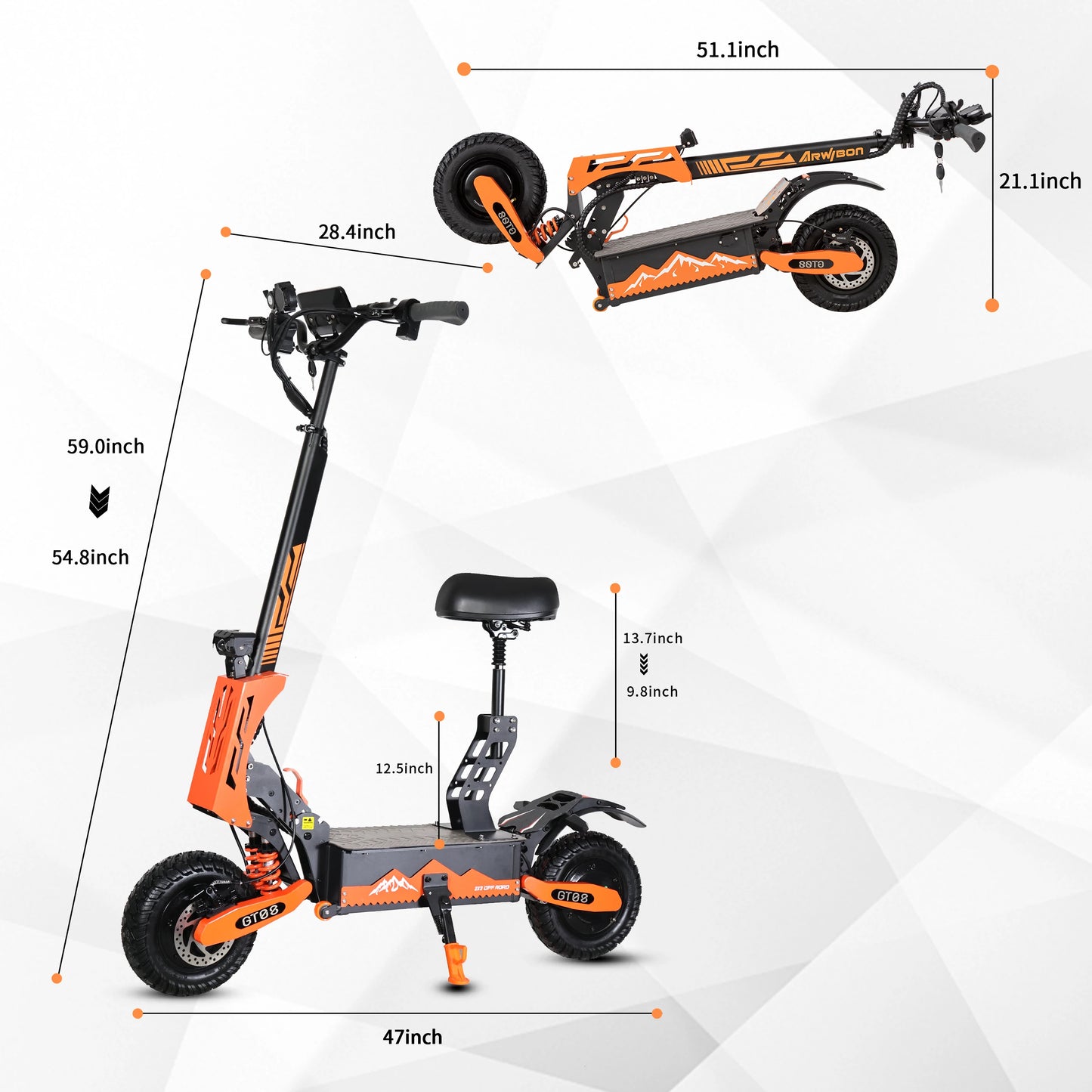 5600W Adult Electric Scooter Dual Motor Top Speed 46MPH
