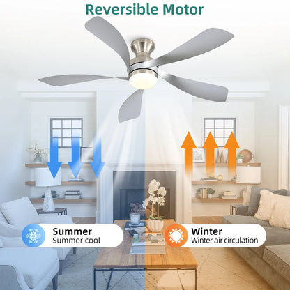 52-Inch Flush Mount 6-Speed ceiling fan with remote