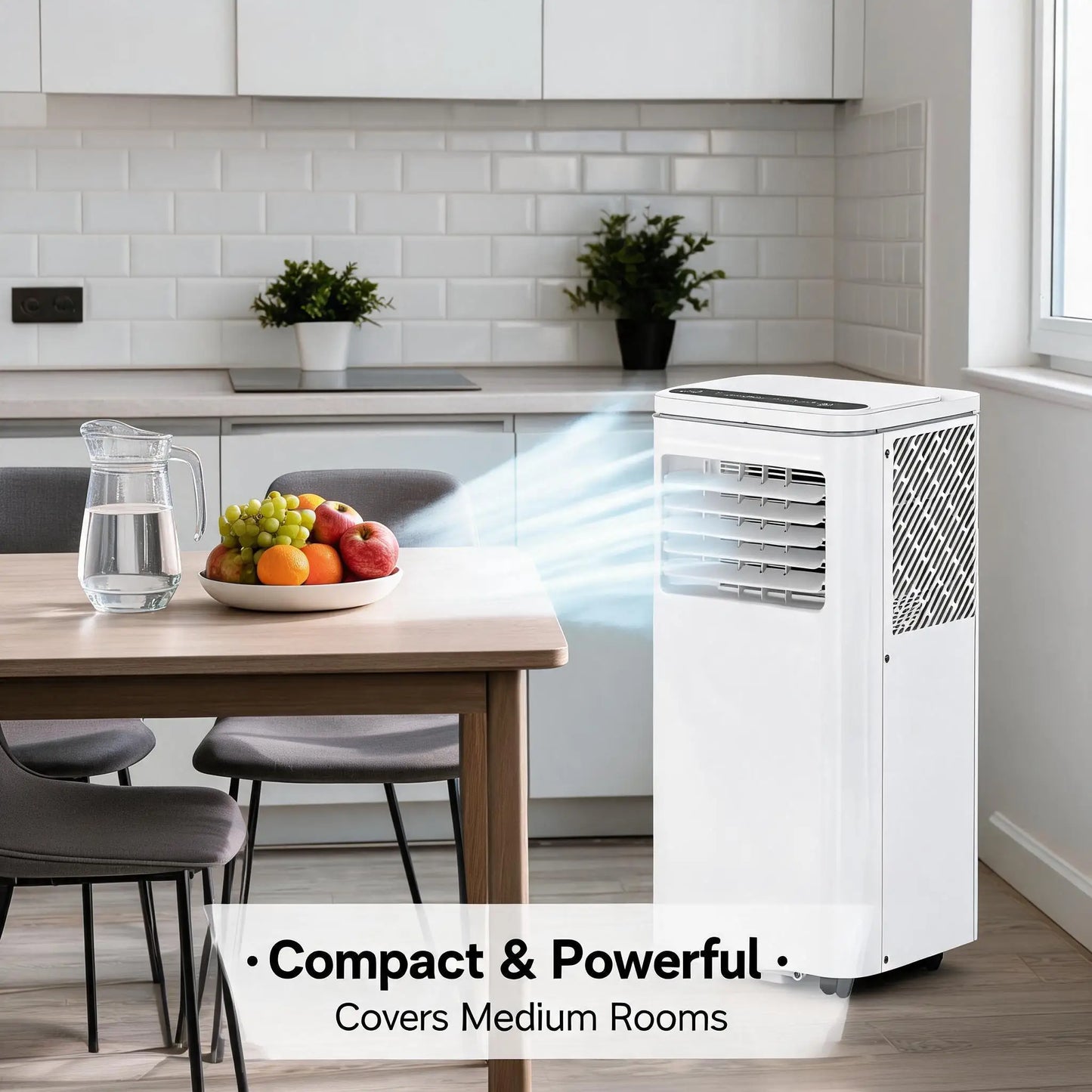 8000 BTU Portable Air Conditioner 3 In 1 Cooling Dehumidifier