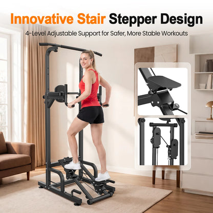 Multifunctional Power Tower Pull Up Dip Station